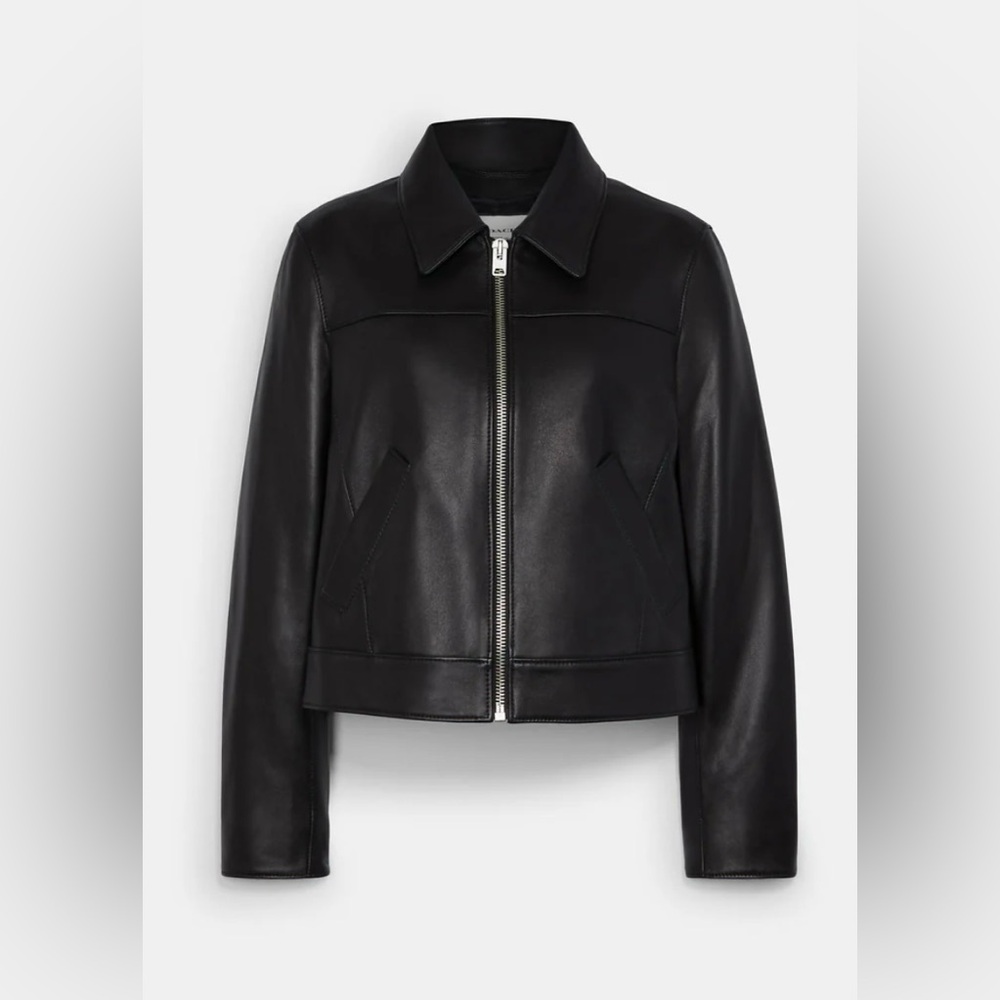 COACH leather jacket XS